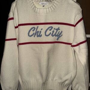 Alice & Wonder Chi City Sweater with Red Stripes Women’s Large